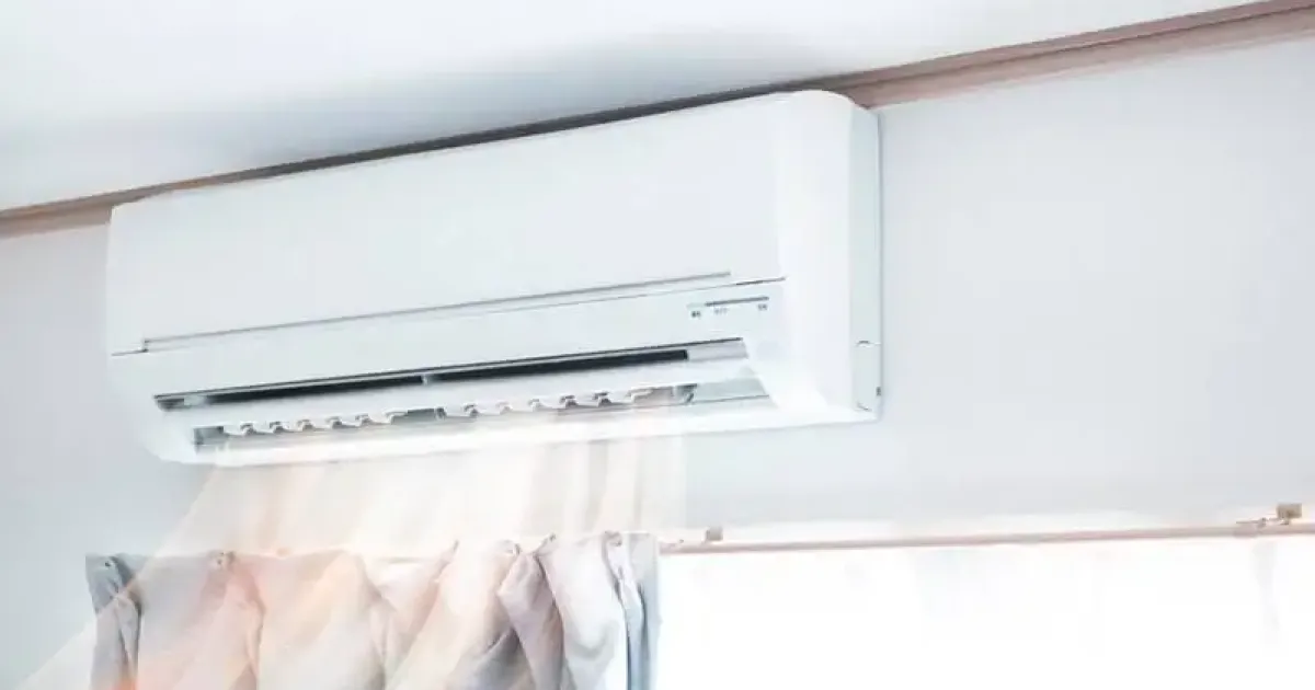 Ductless mini-split set in the right temperature in a Colorado home.