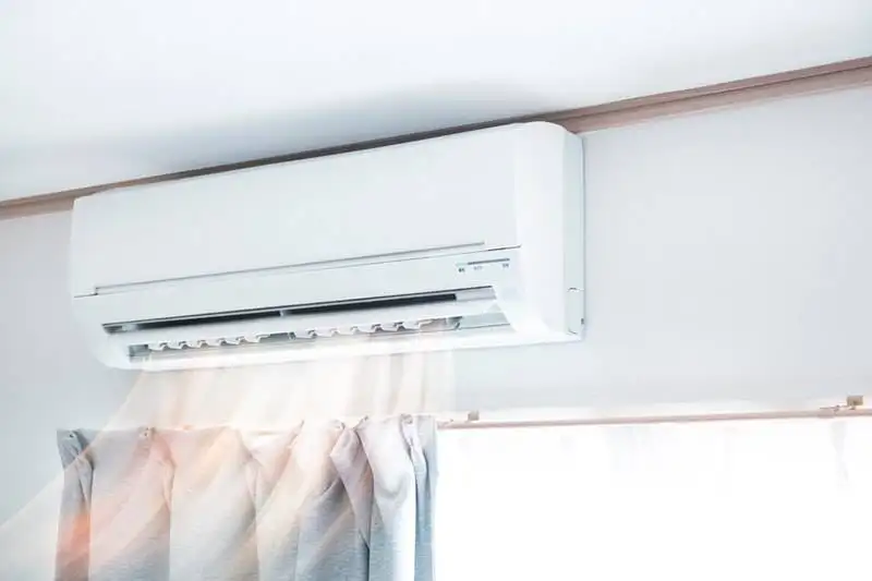 Ductless mini-split set in the right temperature in a Colorado home.