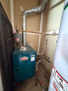 Vaillant boiler serviced by Balance Point Heating, Cooling & Plumbing after an aquastat relay replacement in Fort Collins