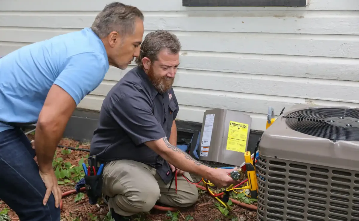 Image of a Balance Point HVAC technician