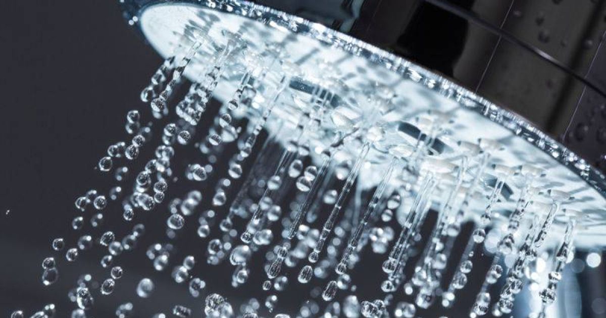 Shower Head with water stream in a home in Fort Collins